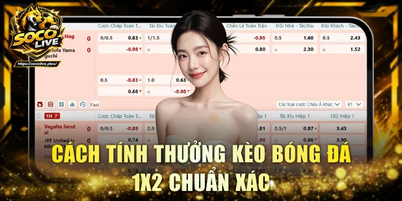 Cách tính thưởng kèo bóng đá 1X2 chuẩn xác