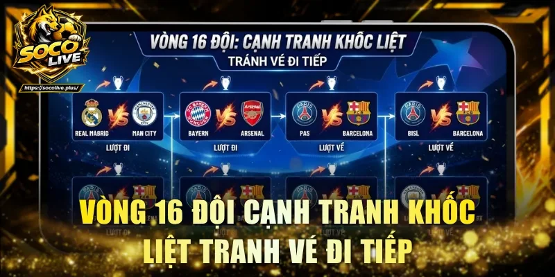 Vòng 16 đội cạnh tranh khốc liệt tranh vé đi tiếp